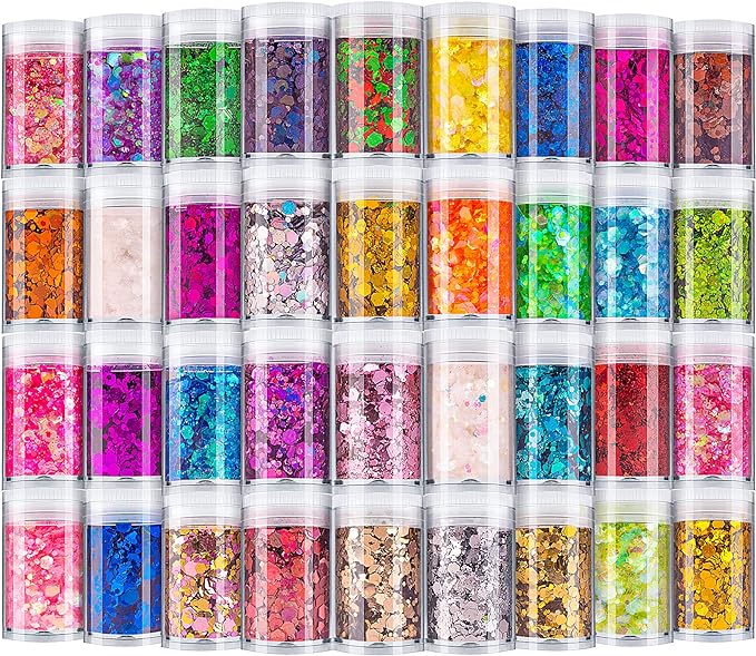 Holographic Chunky Glitter, Cosmetic Glitter Flake by LICOOL+GLITTER