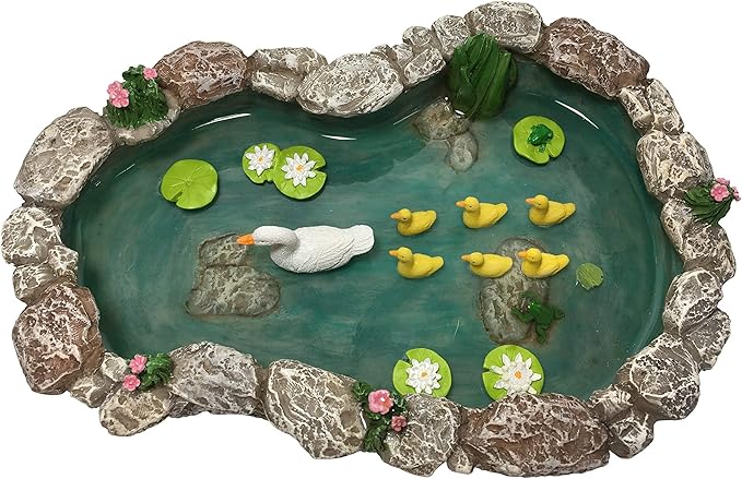 GlitZGlam Duck Pond -Mother and Ducklings! A Miniature Duck Pond - Image 5