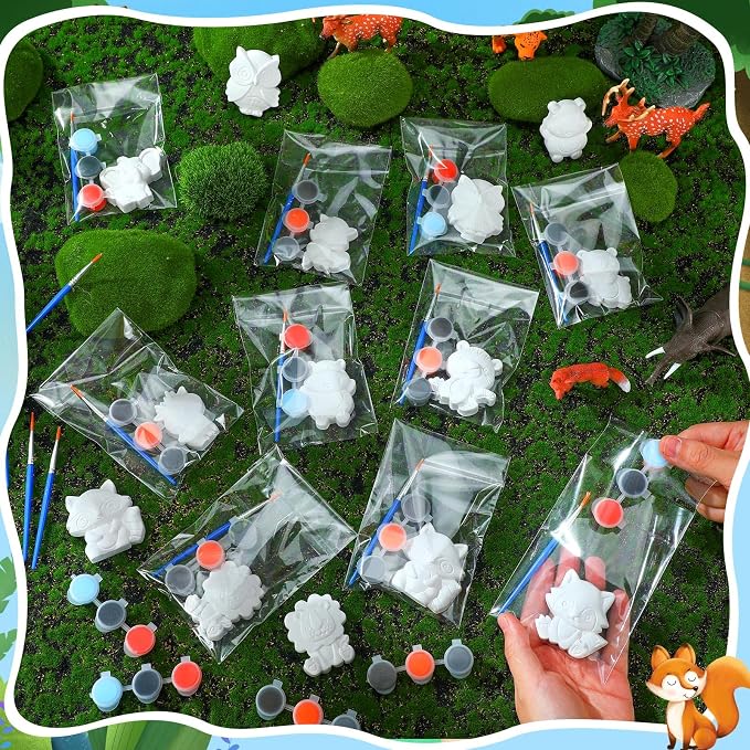 Simgoing 20 Set Jungle Animals Ceramic Painting Kit DIY Ceramic to Paint Your - Image 2