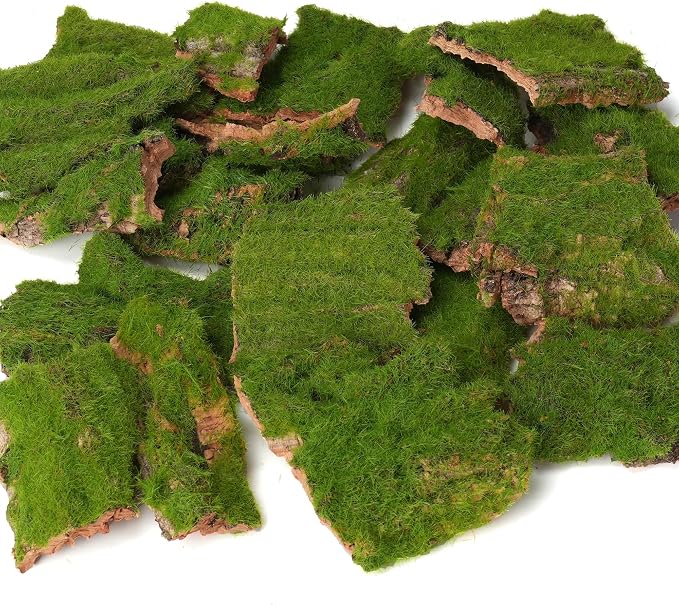 Assorted Artificial Moss Bark, Decorative Mossy Tree Bark by Byher