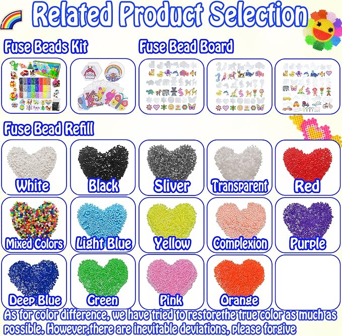 3000Pcs Beads Fuse Beads - 5mm Yellow Melting Beads - Image 2
