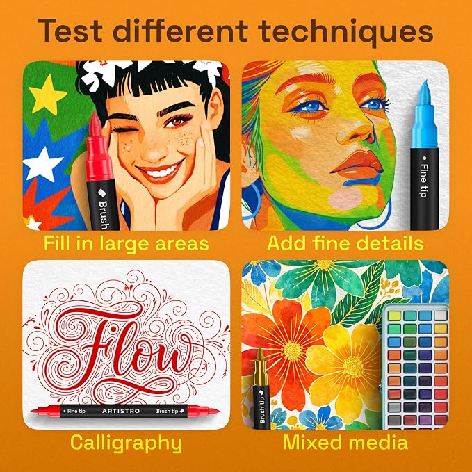 ARTISTRO 12 Acrylic Paint Markers - Image 5