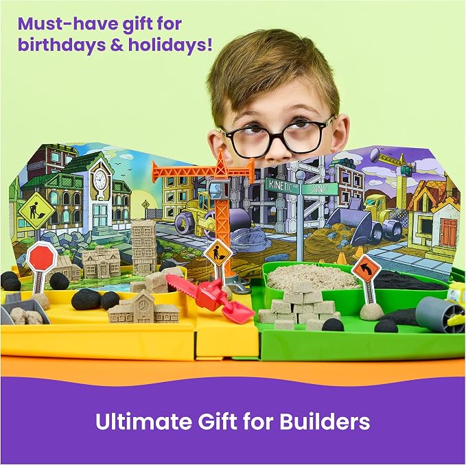 Kinetic Sand Construction Zone, Moldable Play Sand Sensory Toys, Ages 3+ - Image 8