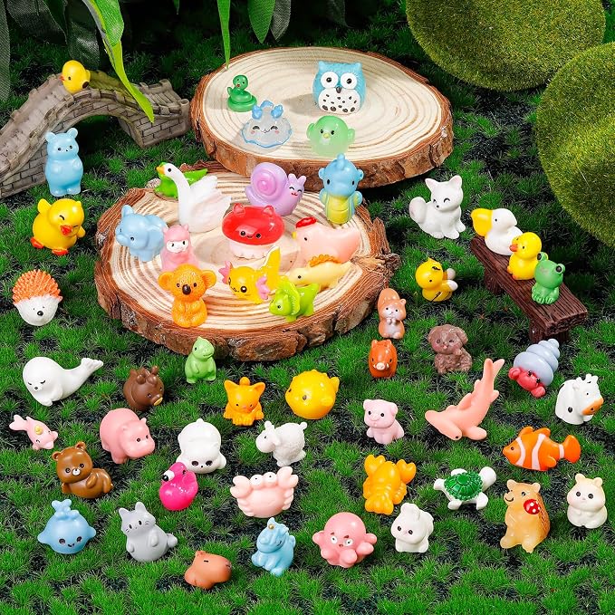 200 Pcs Mini Patio Miniatures Figurines Colorful Mini Resin Figures in Bulk - Image 6