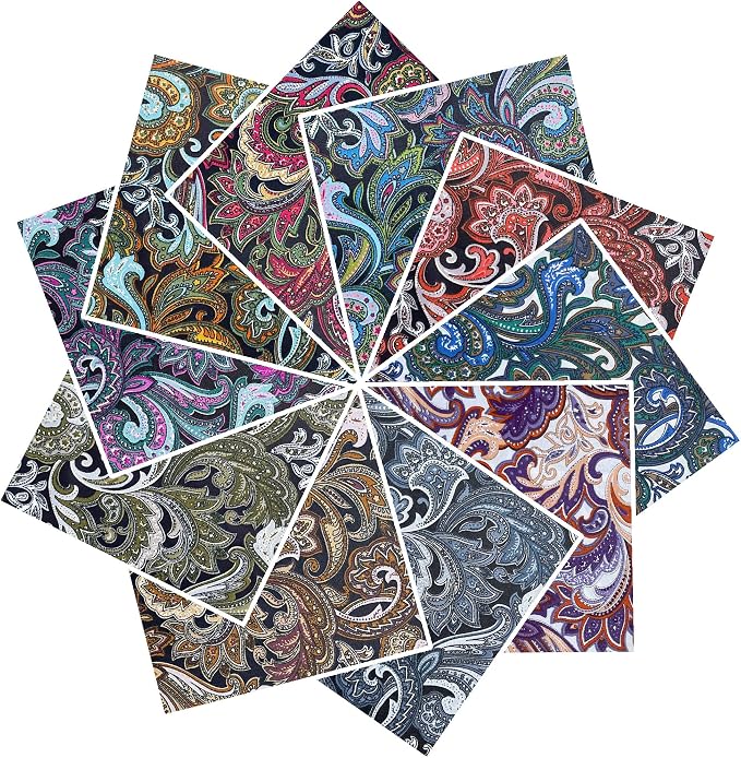 50pcs 12 x 12 inches Multicolor Cotton Fabric Bundle Squares - Image 2