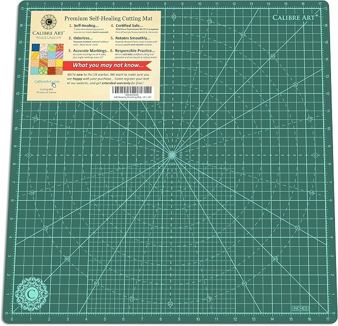 Calibre Art Self Healing Rotating Cutting Mat 18x18 by Calibre+Art