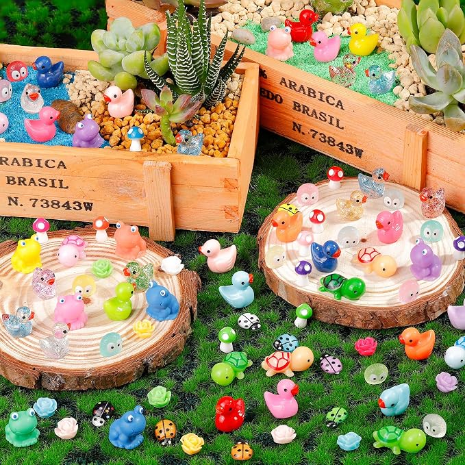 200 Pcs Mini Patio Miniatures Figurines Colorful Mini Resin Figures in Bulk - Image 5