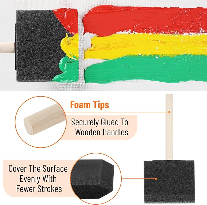 Bates Foam Paint Brushes, 24 Pack - Image 5