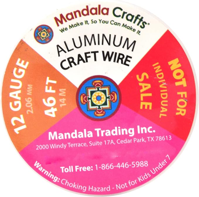 Mandala Crafts 12 Gauge Silver Tone Combo Anodized Aluminum Craft Wire | 276 FT - Image 4