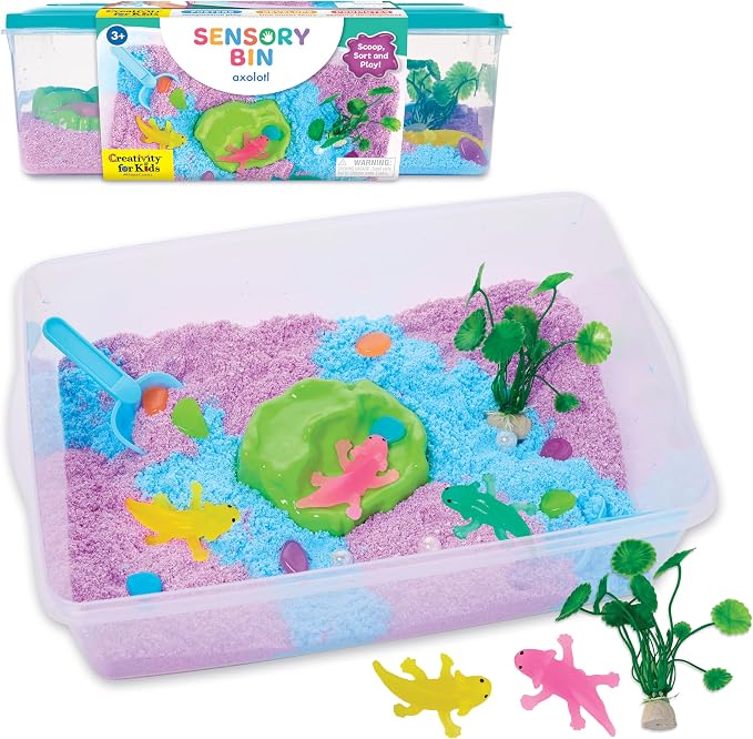 Creativity for Kids Sensory Bin: Axolotl | Hands-On Activity by CreativityforKids