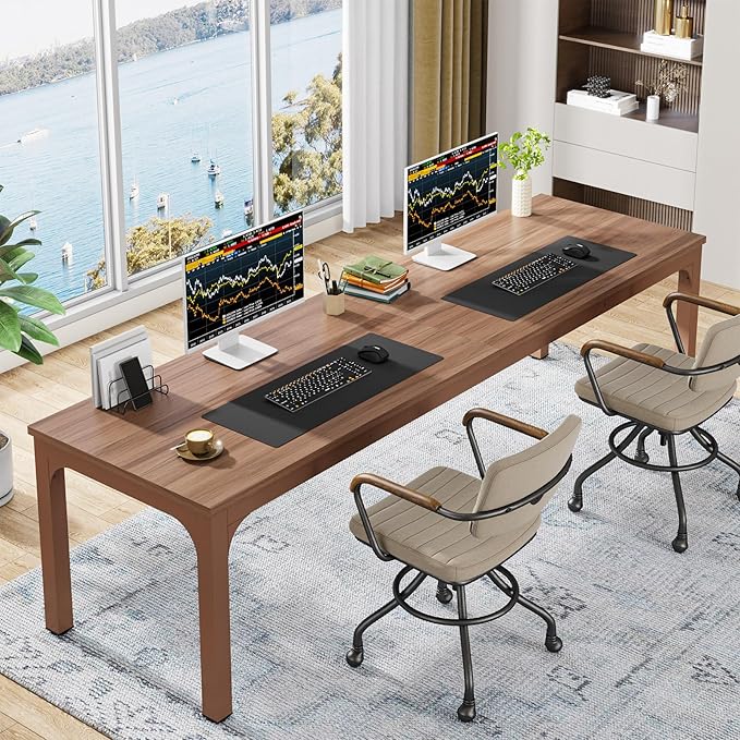 Tribesigns 78.7 Inches Extra Long Computer Desk 2 Person Desk, Double Long Desk by Unknown