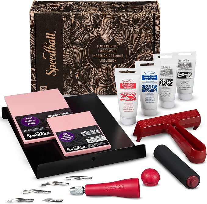 Speedball Deluxe Linocut Block Printing Kit, by SpeedballArt