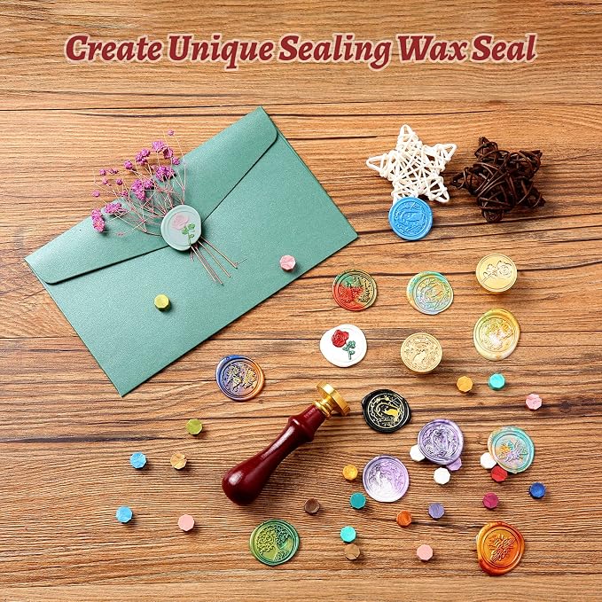 Comealltime Wax Seal Kit with Gift Box, Sealing Wax Warmer, Metallic Pen - Image 6