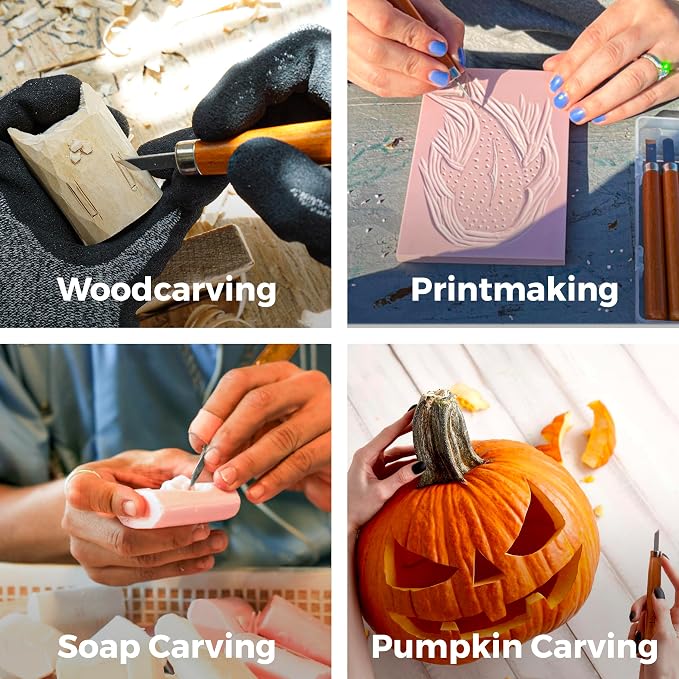 Beginner-Friendly Wood Carving Kit, Linoleum Carving, and Woodworking - Image 7
