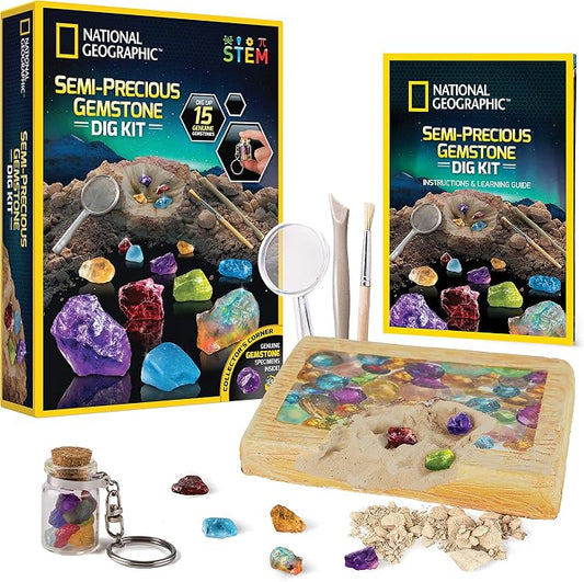 National Geographic Semi-Precious Gemstone Dig Kit by BlueMarbleToys