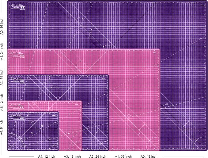 Elan Cutting Mat A4 Pink & Purple, Self Healing Cutting Mat 9x12 Inch, 5-Ply - Image 5