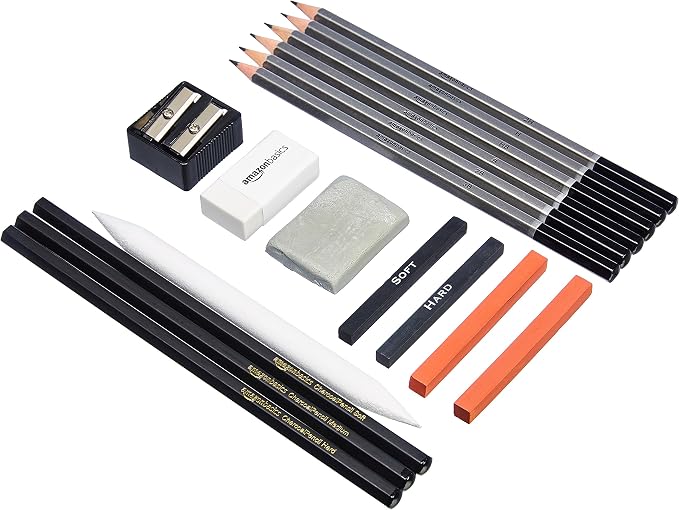 Amazon Basics Sketching and Drawing Art Pencil Kit, 17-Piece Set - Image 3