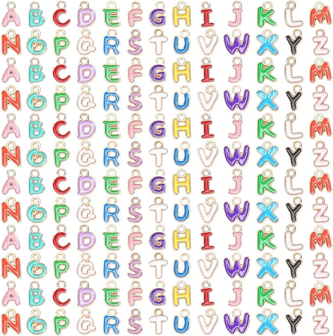 SANNIX 156Pcs/6 Sets Letter Charms by SANNIX