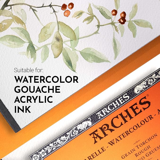 Arches Watercolor Paper Block, 5.9" x 11.8", 140 pound - Image 3