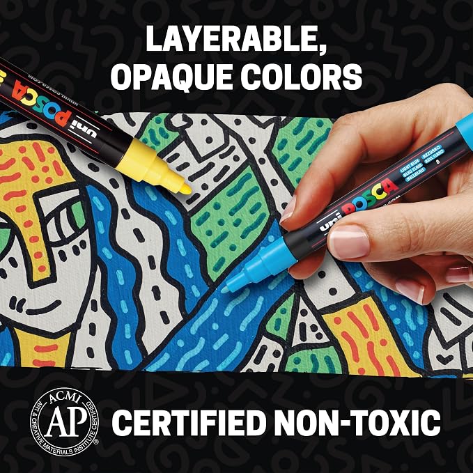posca Paint Markers, 3M Fine Point Acrylic Paint Pens - Image 5