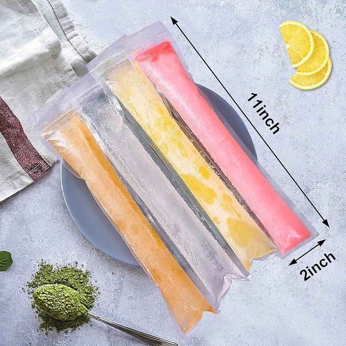 FEBSNOW 200Pcs Ice Pop Mold Bags Popsicle Pouches - Image 3