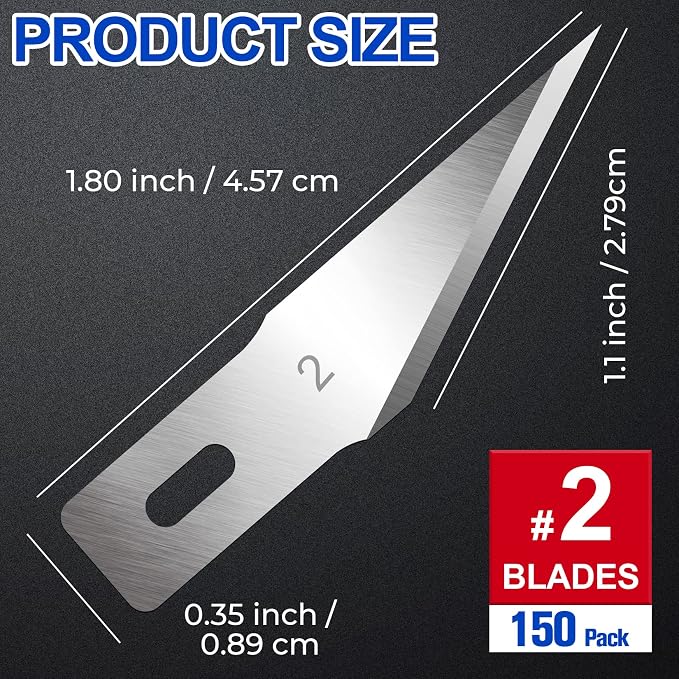 DIYSELF #2 Exacto Knife Blades, Exacto Replacement Blades, Hobby Knife Blade - Image 3