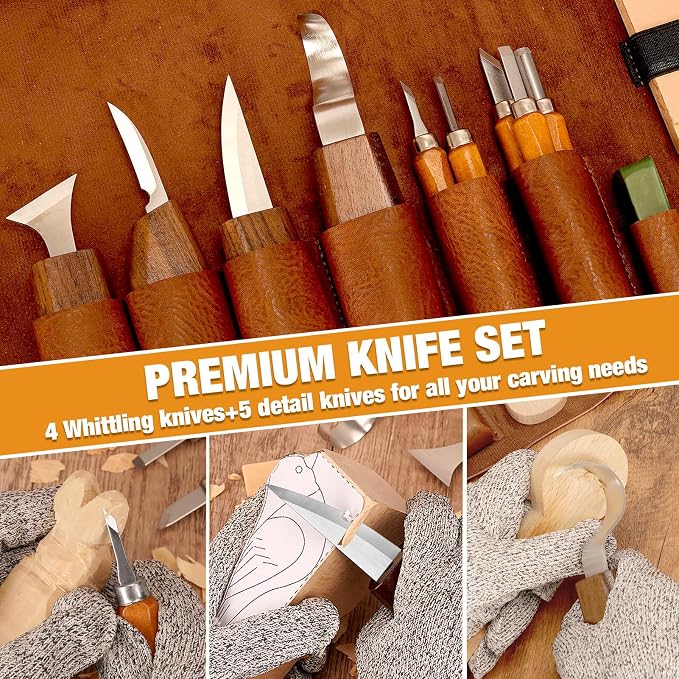 Wood Carving Kit, Wood Whittling Knife Kit - Image 4