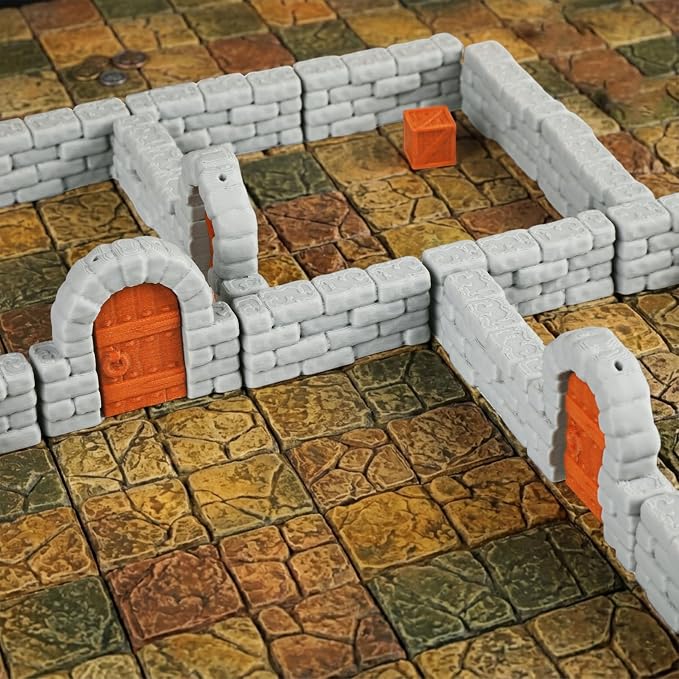 Dungeon Walls 40pcs 28mm Miniature RPG Terrain Modular System DND Terrain - Image 5