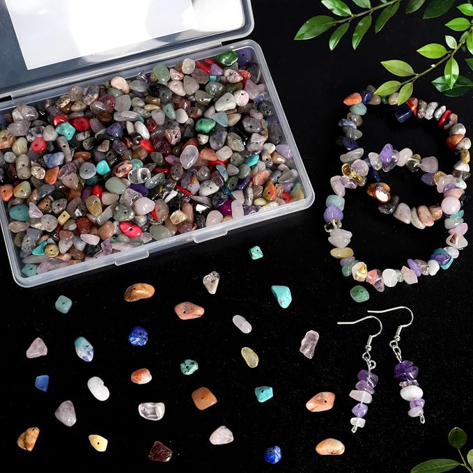 500pcs Natural Chip Stone Beads Multicolor 5mm to 8mm Irregular Gemstone - Image 5