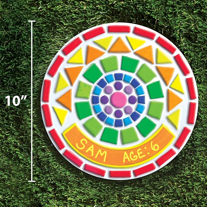 Made By Me Mosaic Stepping Stone, DIY Custom Name Garden Stone, Great Spring & - Image 4