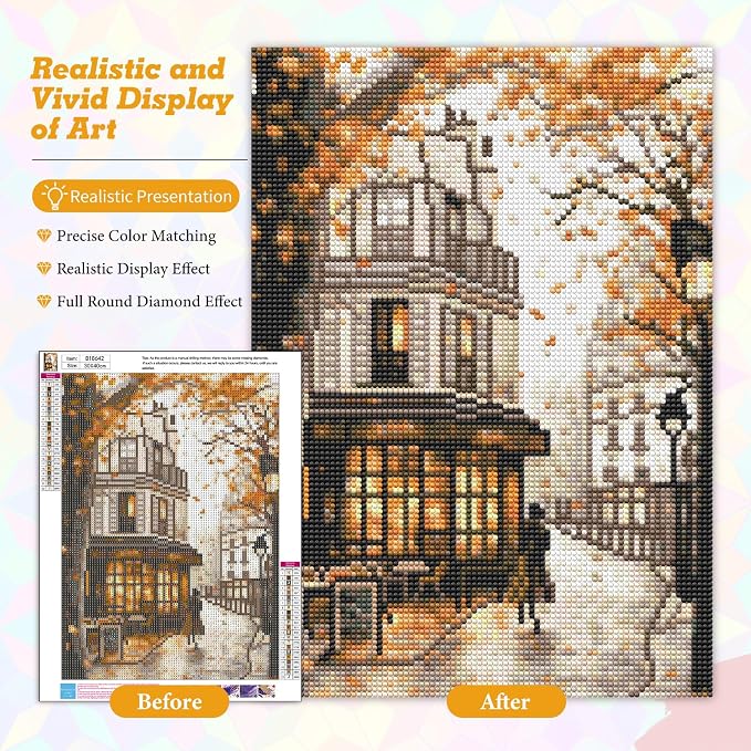 Landscape Diamond Art Kits for Adults Beginners 12x16 in, DIY Craft Gift | - Image 4