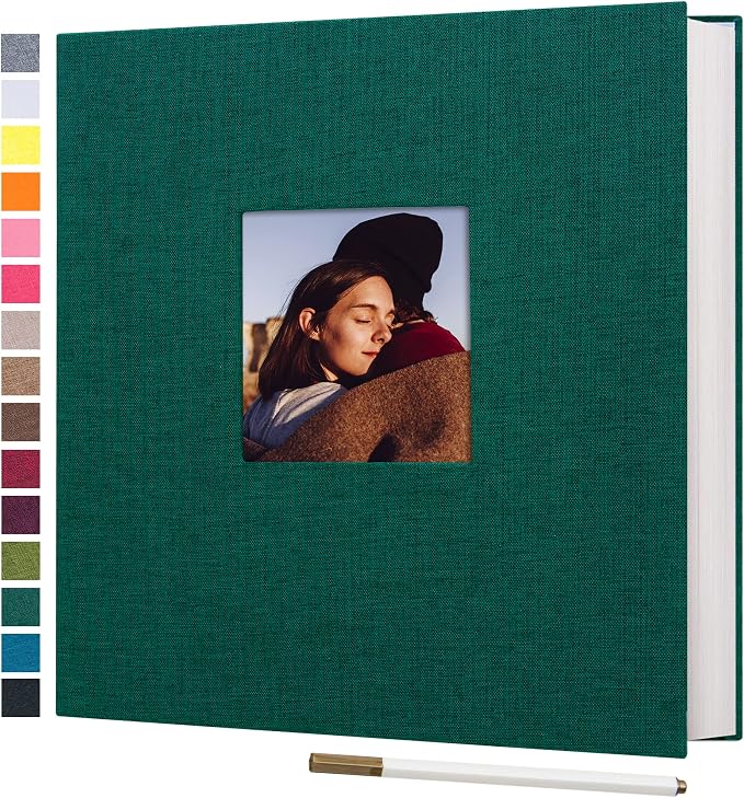 potricher Large Photo Album Self Adhesive 4x6 5x7 8x10 Pictures Linen Cover 40 by potricher
