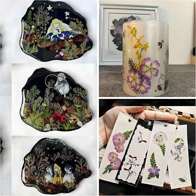 140Pcs Dried Pressed Flowers, Natural Dried Flowers Bulk - Image 4