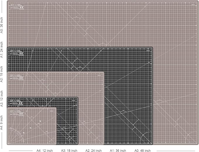 Elan Cutting Mat 36x60 Black & Taupe, Extra Large Self Healing Cutting Mat 36 x - Image 5