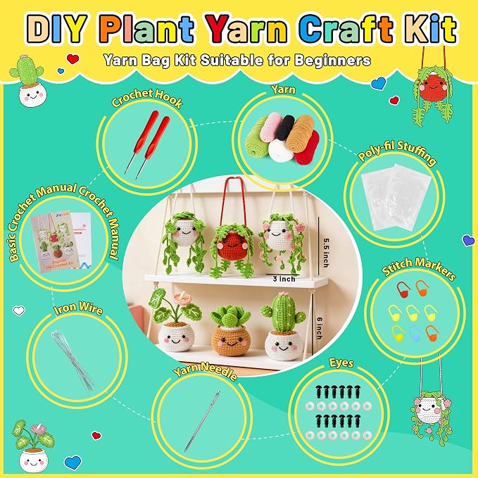 Joyclub Crochet Kit for Beginners Crochet Starter Kits for Adults - Image 3
