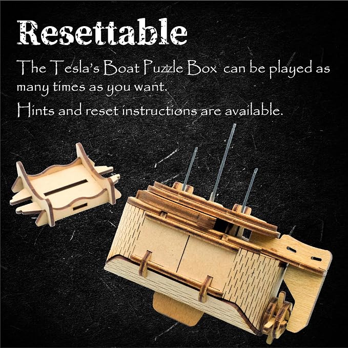 Tesla's Boat-Escape Room Game in a Box-Electronic Puzzle Box-Brain Teaser - Image 8