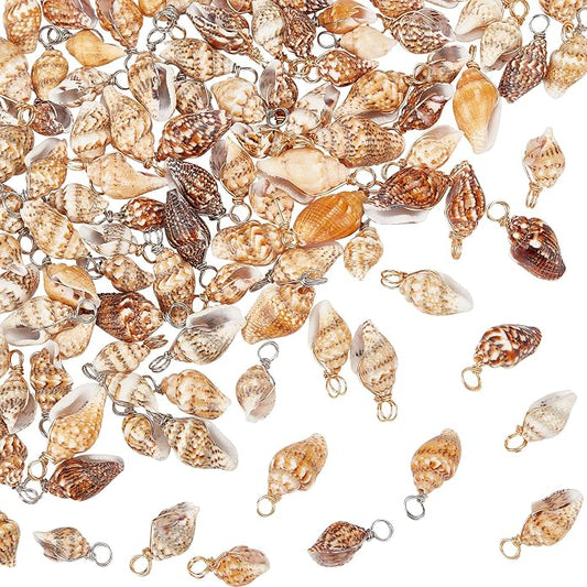 PH PandaHall Shell Pendants Spiral Seashells Craft Charms Cowrie Sea Shells by PHPandaHall