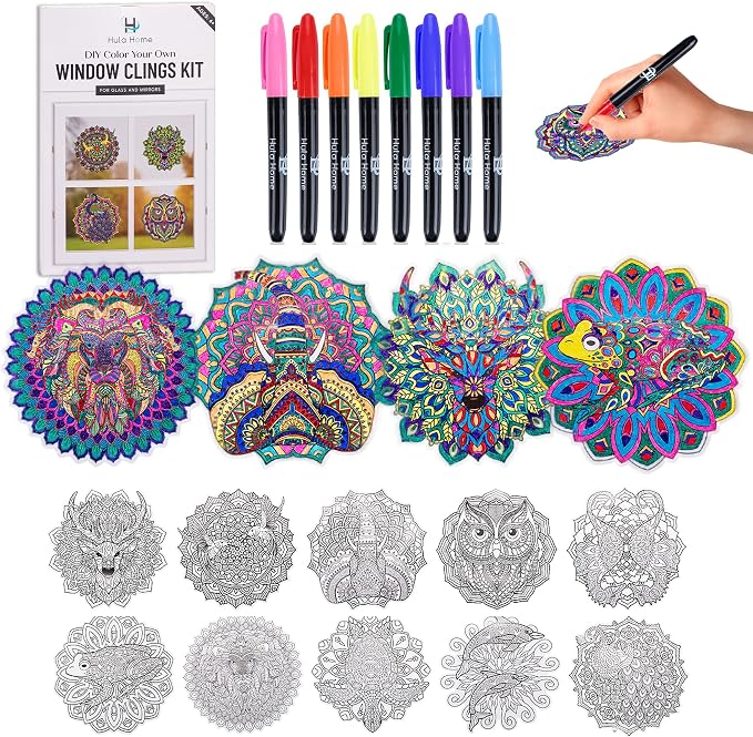 Hula Home Stained Glass Mandala Art Kit by HulaHome