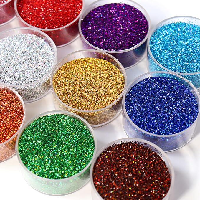Holographic Glitter for Craft, Laser Extra Fine for Resin Arts, 0.3mm for Nail - Image 2