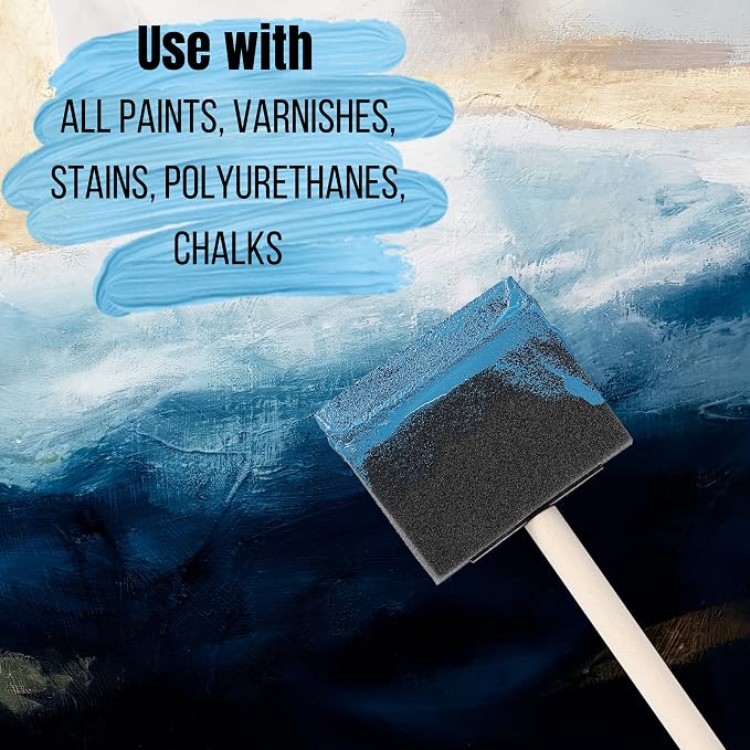 Bates 3-Inch Foam Paint Brushes, 12 Pack - Image 7