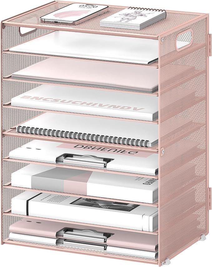 DALTACK 9-Tier Paper Organizer for Desk, Mesh Letter Tray Desk Organizer by DALTACK