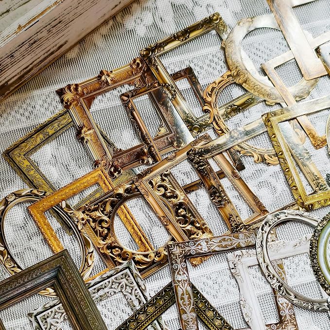 100 Pcs Vintage Frame Stickers Metallic | Scrapbooking Stickers - Image 3