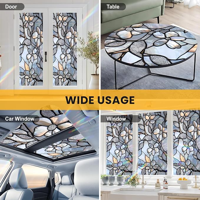 Stained Glass Window Privacy Film Static Cling - Image 8