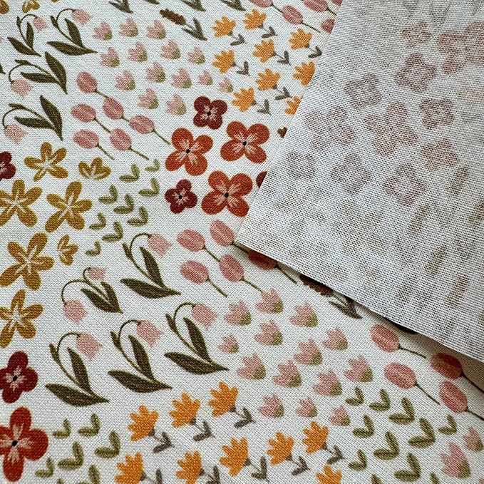 Vintage Floral Patchwork Cotton Fabric Set – 60 Pre-Cut Squares, 20×20 cm - Image 8