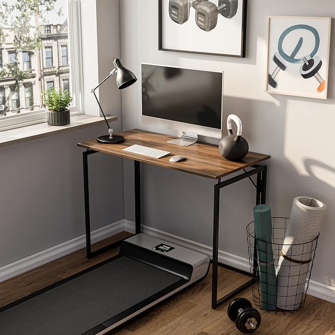 alawooder 31.5" Folding Desk: No Assembly, Wood Top - Image 4