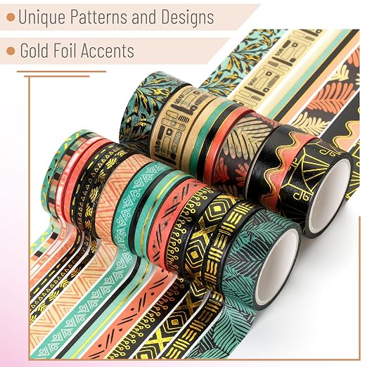 Mr. Pen- Washi Tape Set, 21 Rolls, 5.5 Yards/Roll | Washi Tape - Image 3