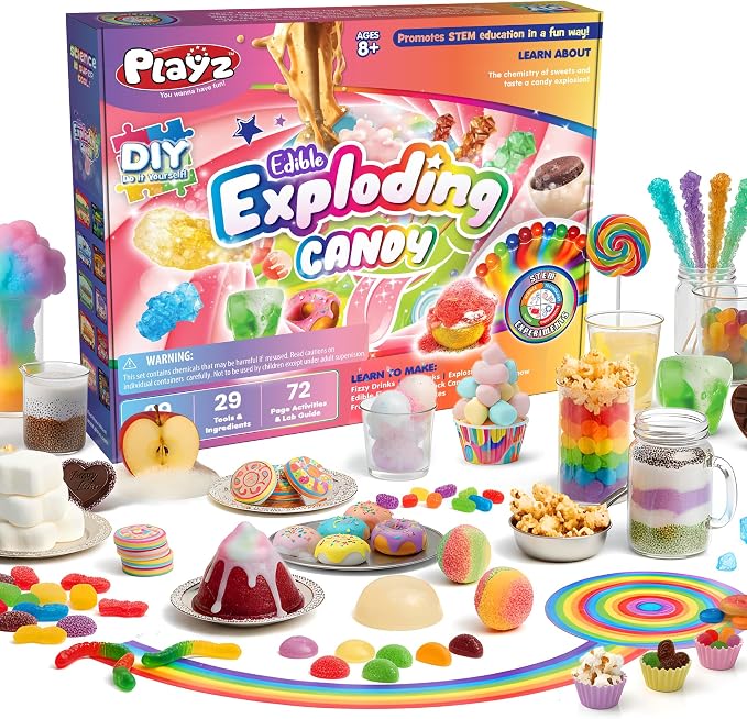 Playz Edible Exploding Candy Making Science Kit by Playz