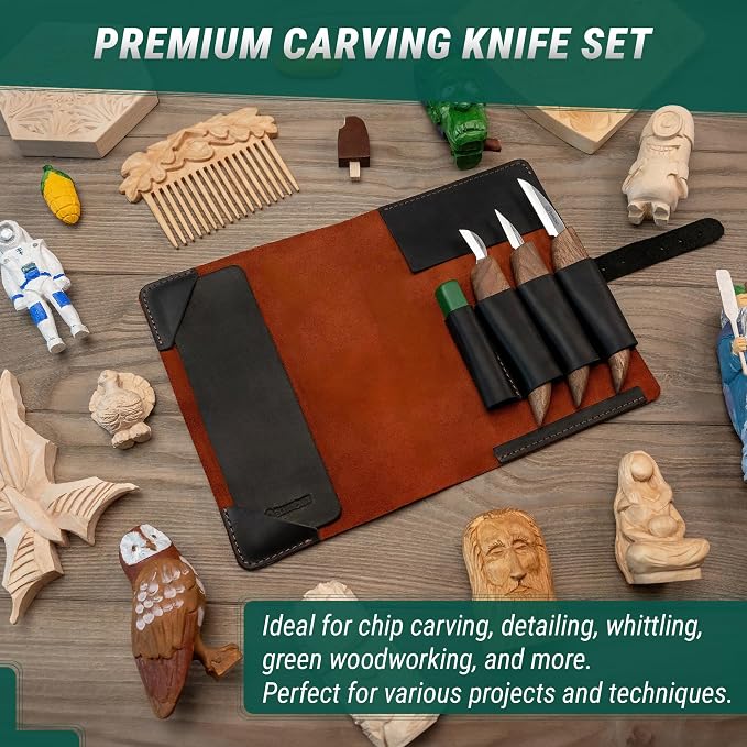 BeaverCraft Wood Carving Knife Set Deluxe S15X - Image 2