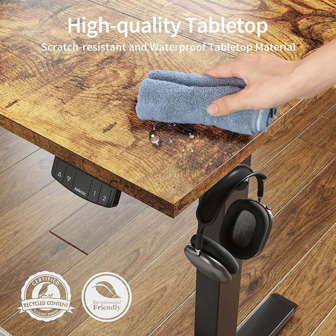 Agilestic Electric Standing Desk, 63 x 24 Inches Height Adjustable Desk - Image 6