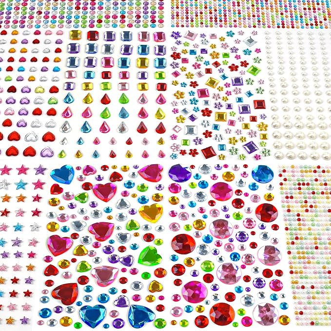 3000 PCS Gem Stickers by OHOME